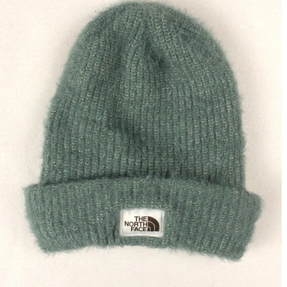 The North Face Salty Bae Lined Beanie Dark‎ Sage One Size Womens Fuzzy Cozy Hat